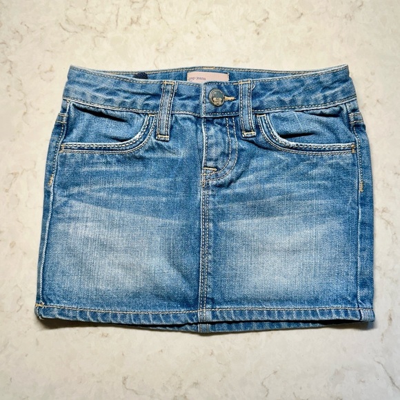 GAP KIDS/BABY GAP/OLD NAVY, SET/3, GIRLS SKIRTS. GAP KIDS, BLUE DENIM SKIRT. - Picture 6 of 11